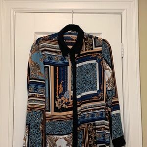 Unique Mediterranean inspired long sleeve shirt.